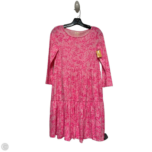Dress Designer By Lilly Pulitzer In Pink & White, Size: Xs