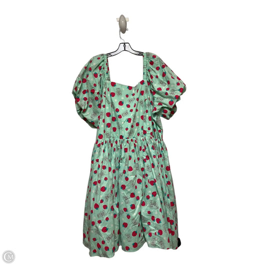 Dress Casual Short By Disney Store In Green & Red, Size: 2x