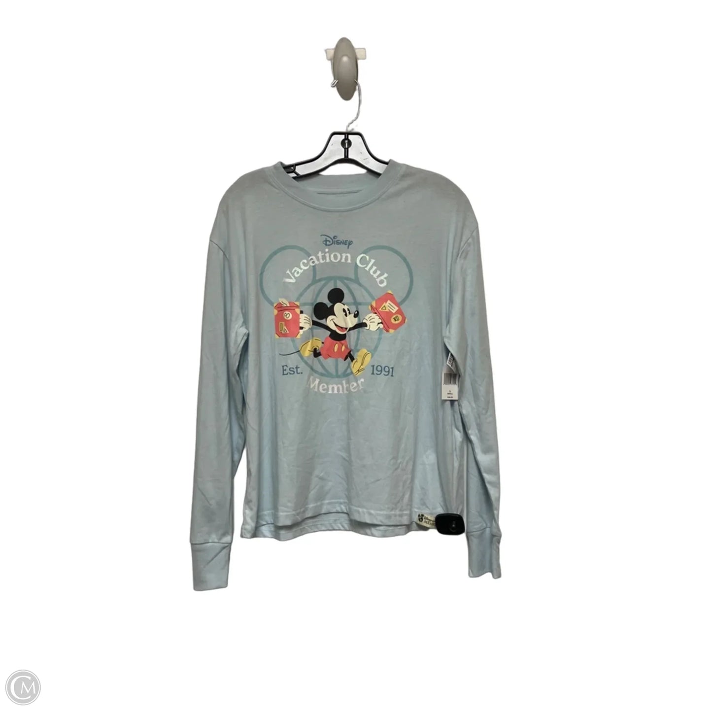 Top Long Sleeve Basic By Disney Store In Blue, Size: S