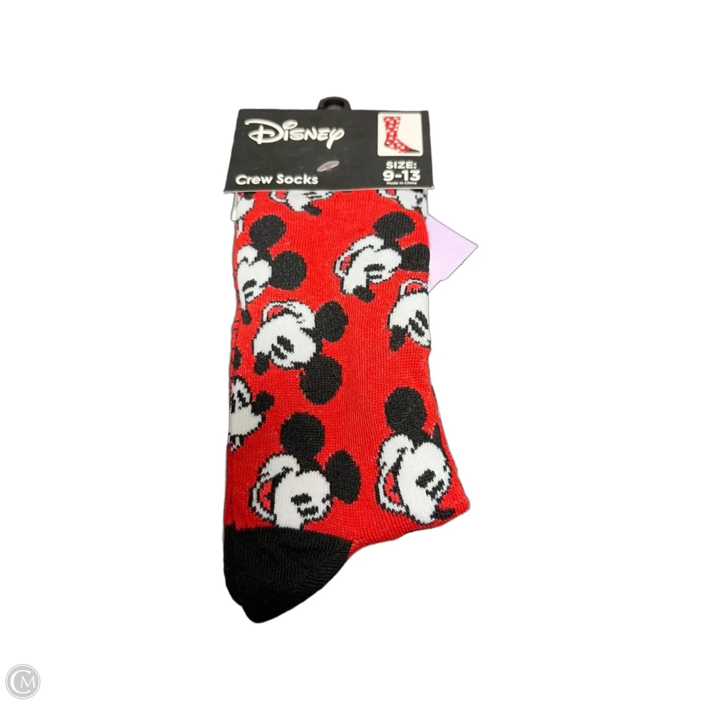 Socks By Disney In Black & Red, Size: Osfm