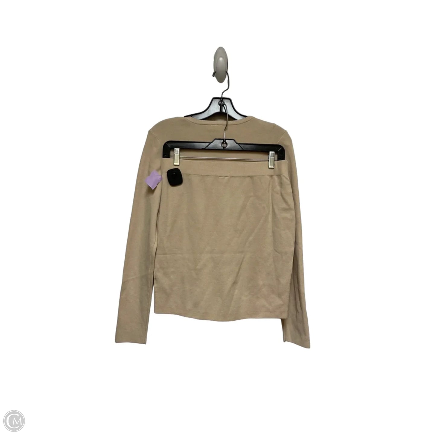 Skirt Set 2pc By Clothes Mentor In Silver & Tan, Size: 8