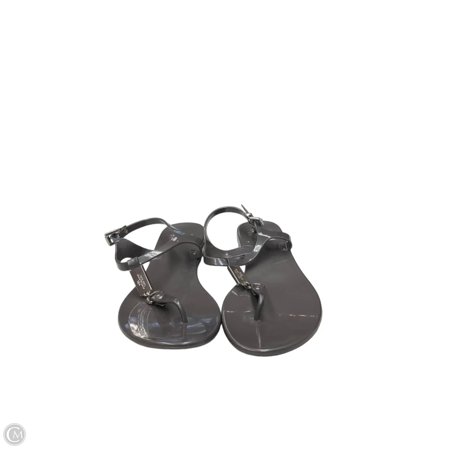 Sandals Designer By Coach In Grey, Size: 9