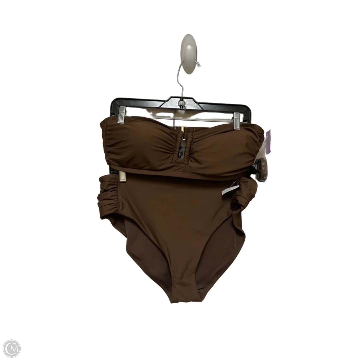 Swimsuit 2pc By Dkny In Brown, Size: L