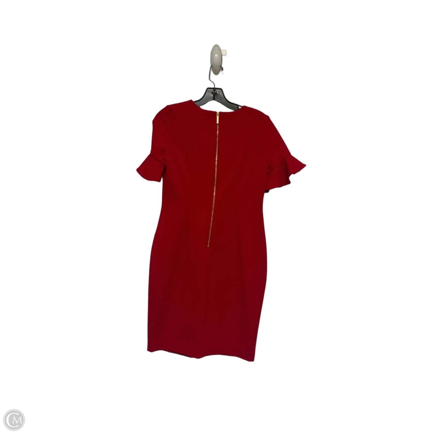 Dress Casual Short By Calvin Klein In Red, Size: 8p