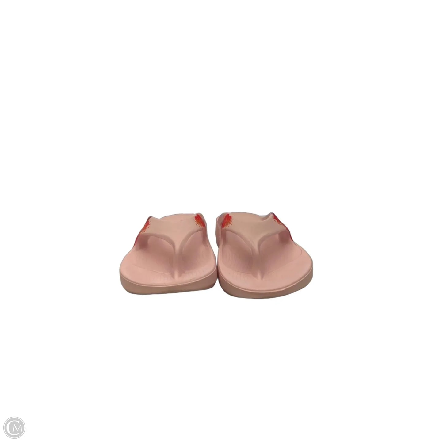 Sandals Flats By Oofos In Pink, Size: 9
