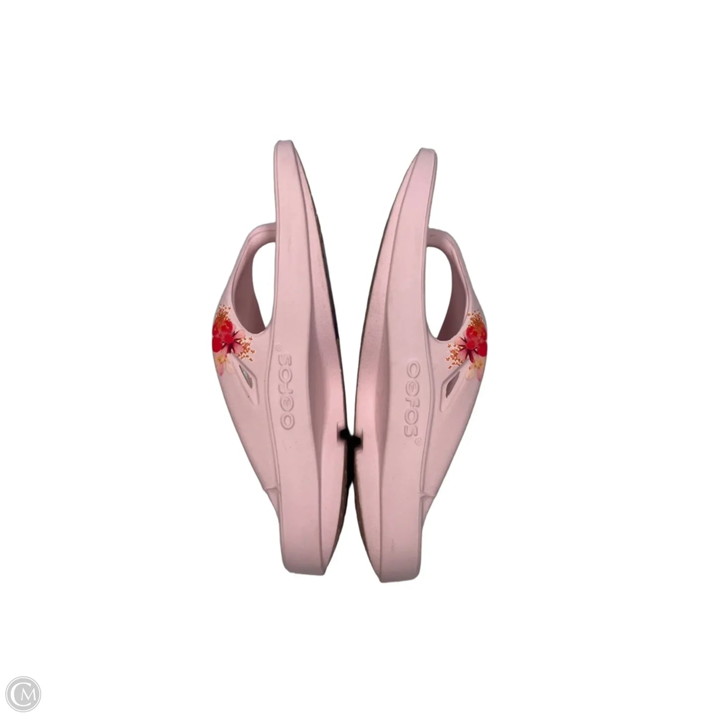 Sandals Flats By Oofos In Pink, Size: 9
