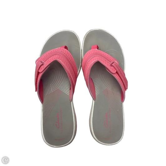 Sandals Flats By Clarks In Pink, Size: 7