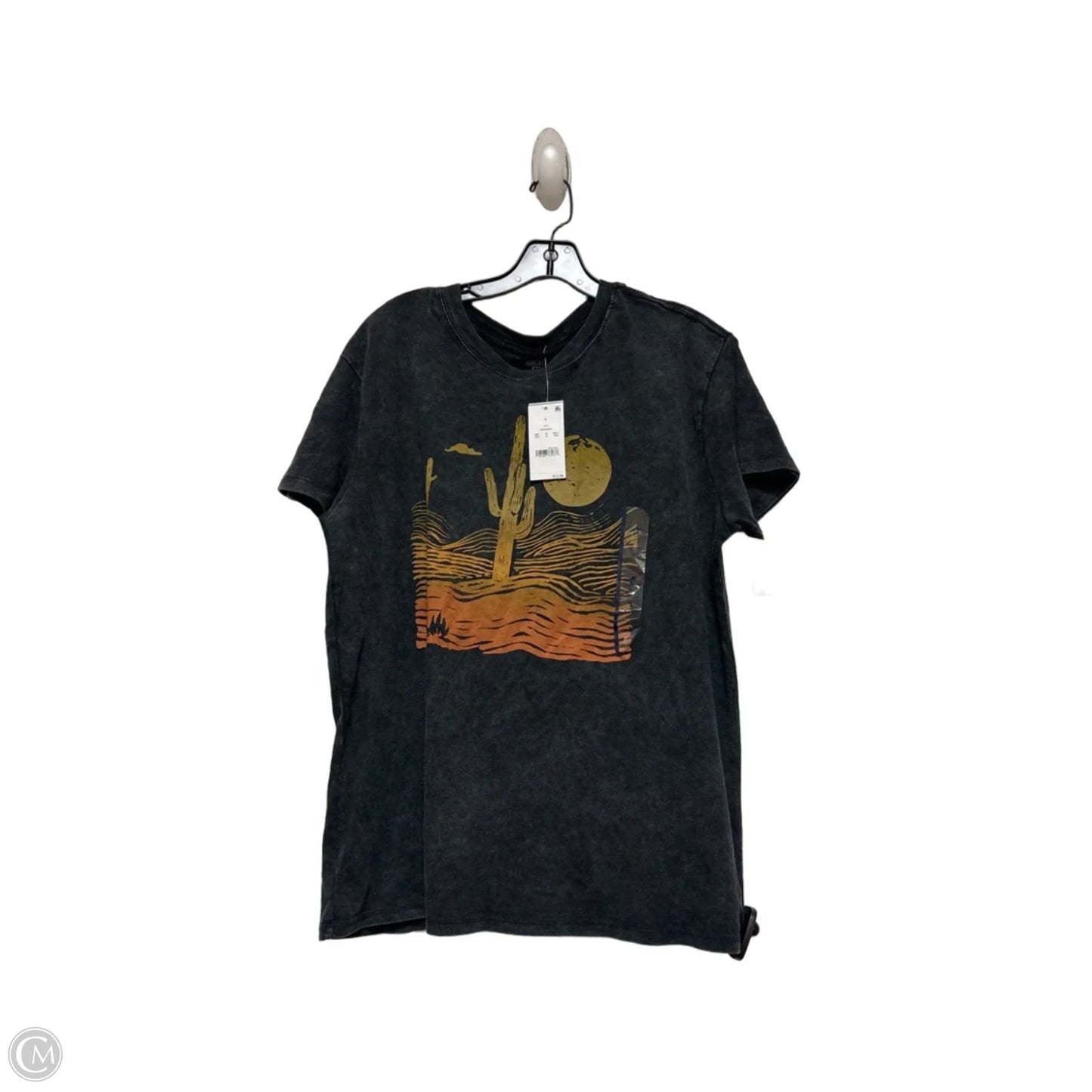 Top Short Sleeve Basic By Mighty Fine In Grey, Size: L
