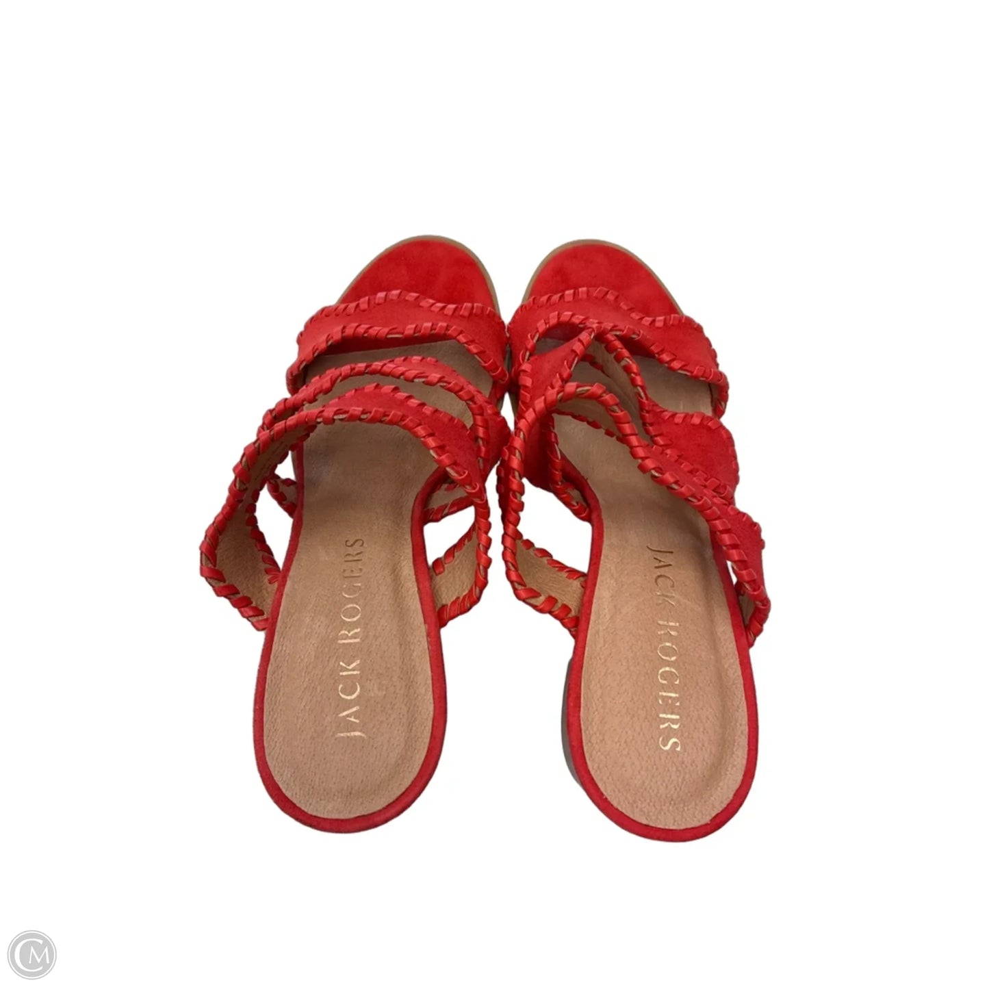 Sandals Heels Block By Jack Rogers In Orange, Size: 7.5