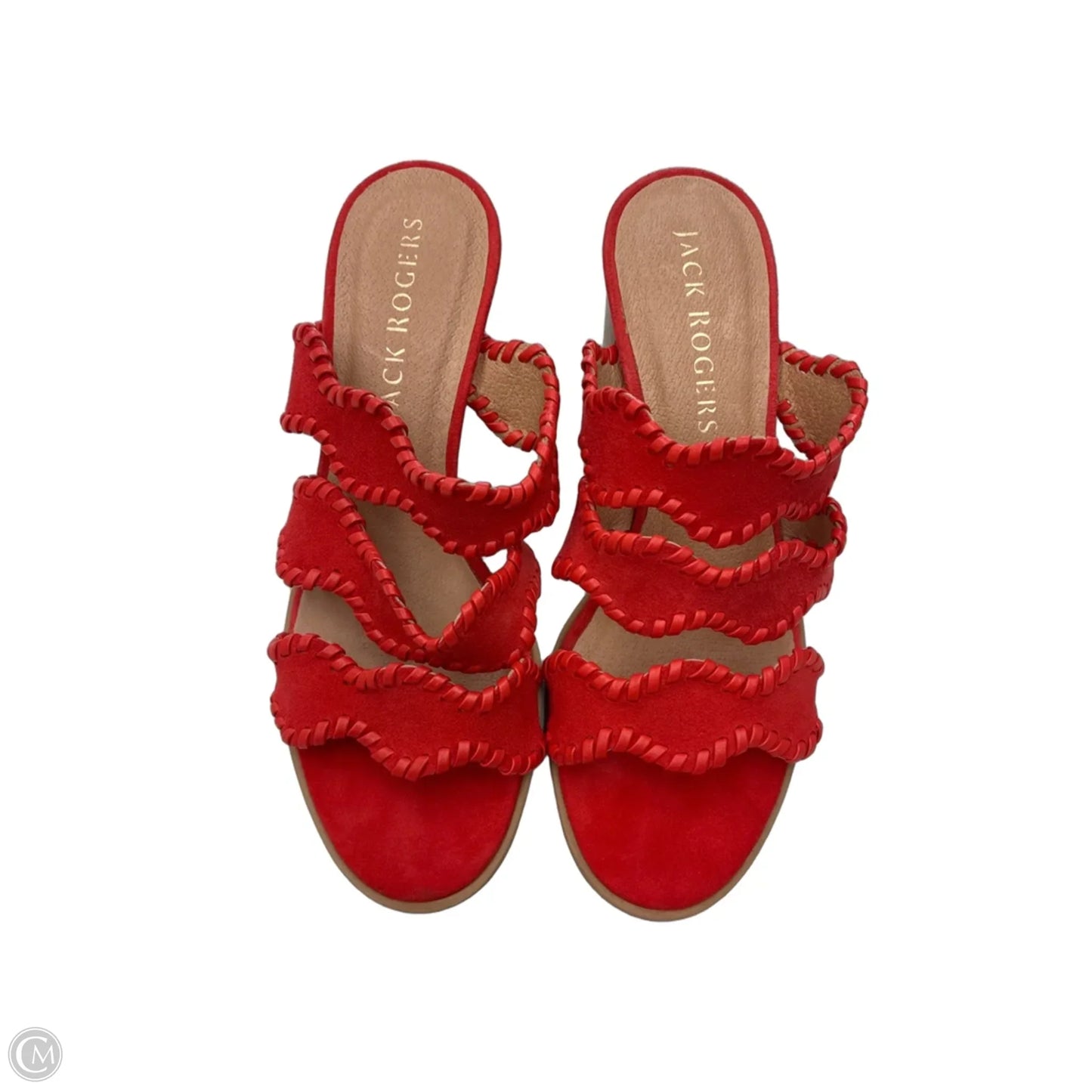 Sandals Heels Block By Jack Rogers In Orange, Size: 7.5