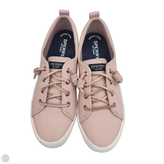 Shoes Flats By Sperry In Pink & White, Size: 8