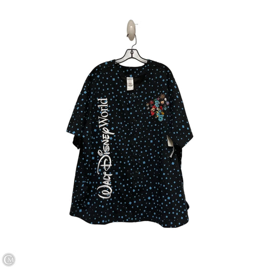 Top Short Sleeve By Disney Store In Black & Blue, Size: Xxl