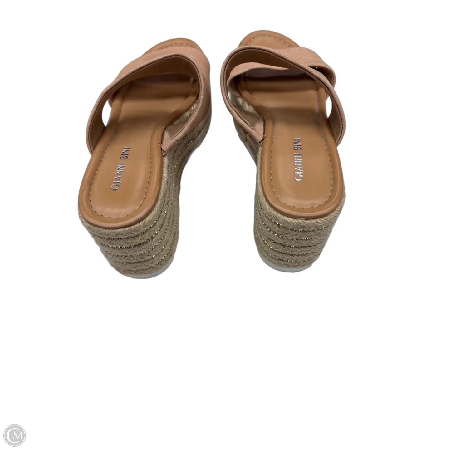 Sandals Heels Wedge By Gianni Bini In Tan, Size: 7