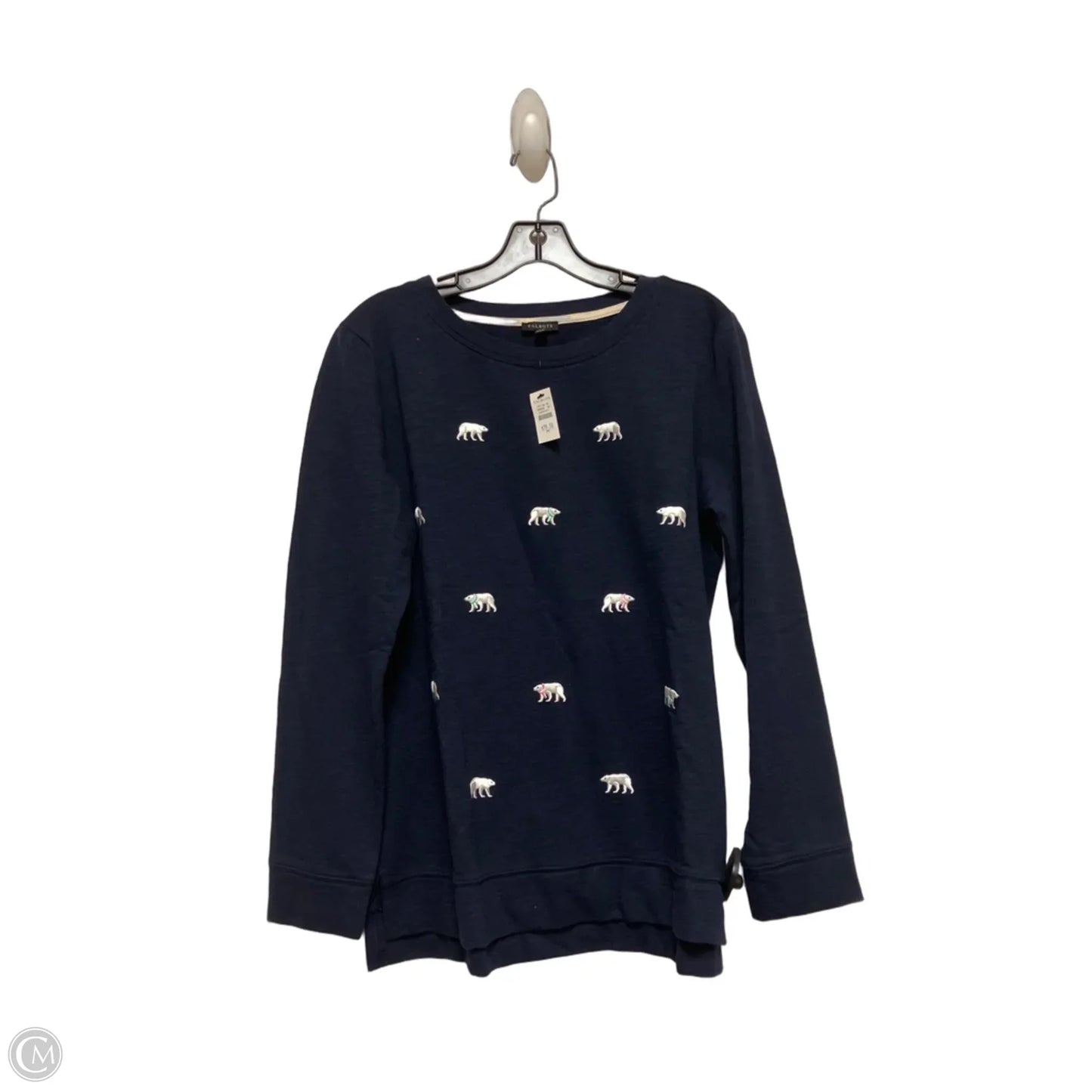 Top Long Sleeve By Talbots In Navy, Size: M
