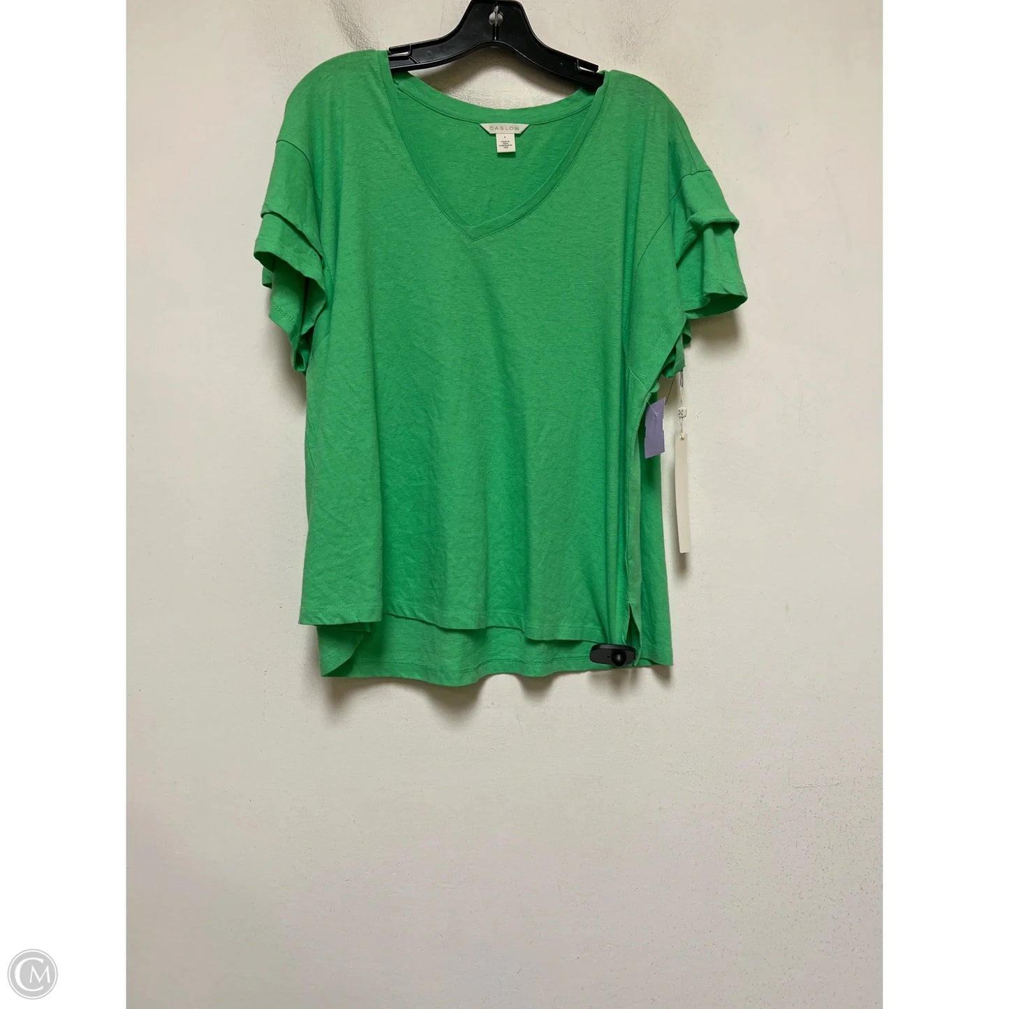 Top Short Sleeve Basic By Caslon In Green, Size: L
