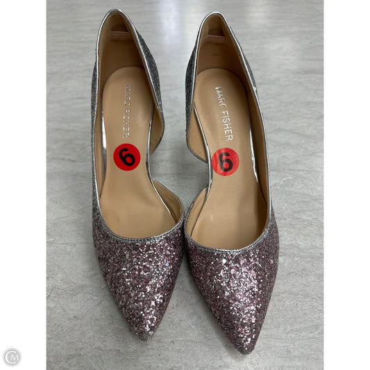 Shoes Heels Stiletto By Marc Fisher In Pink & Silver, Size: 6