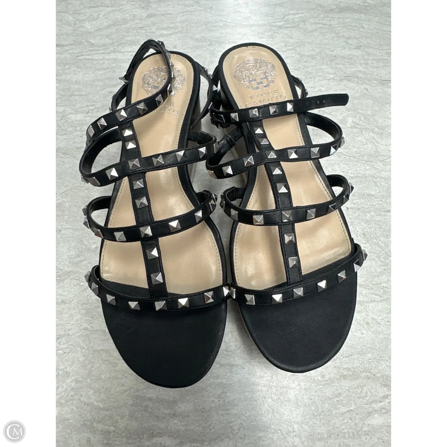 Sandals Heels Platform By Vince Camuto In Black, Size: 9