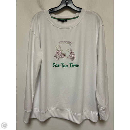 Sweatshirt Crewneck By Jane And Delancey In White, Size: M