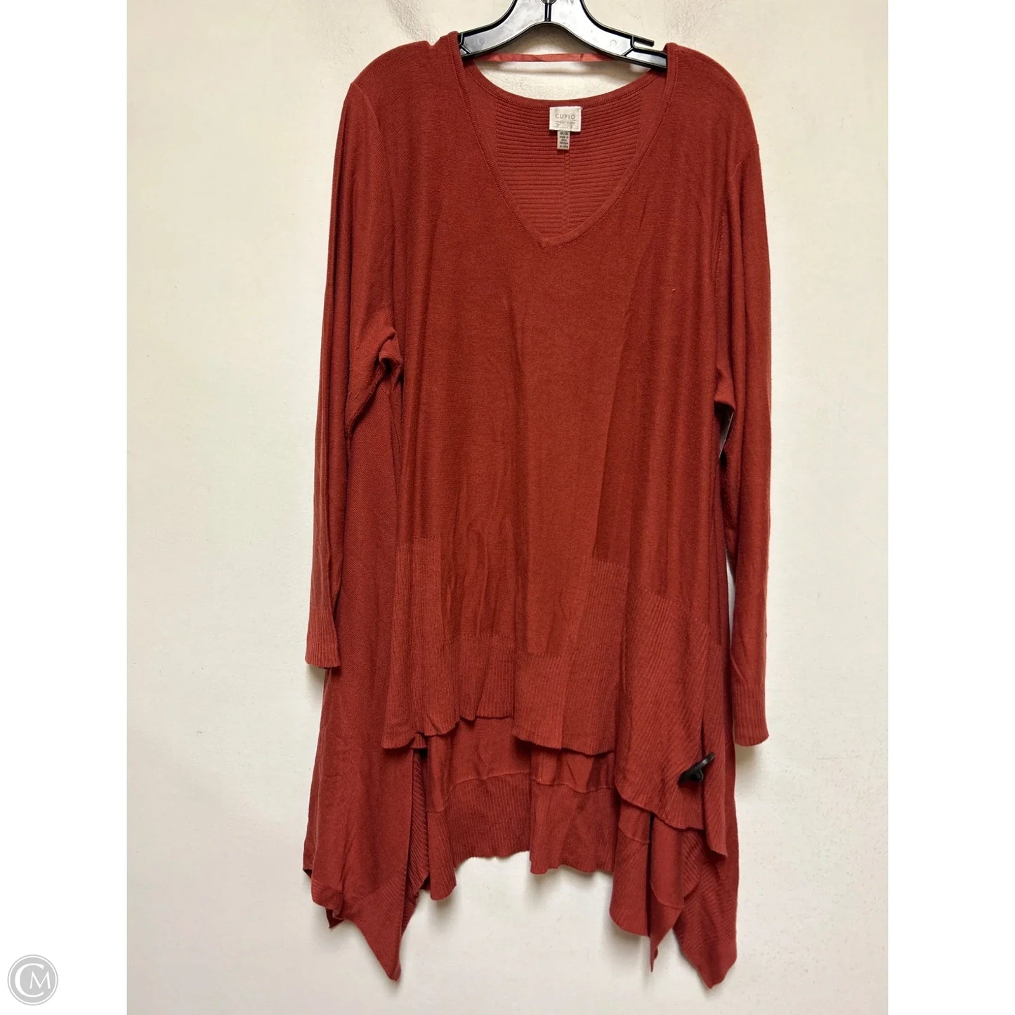 Top Long Sleeve By Cupio In Copper, Size: 3x