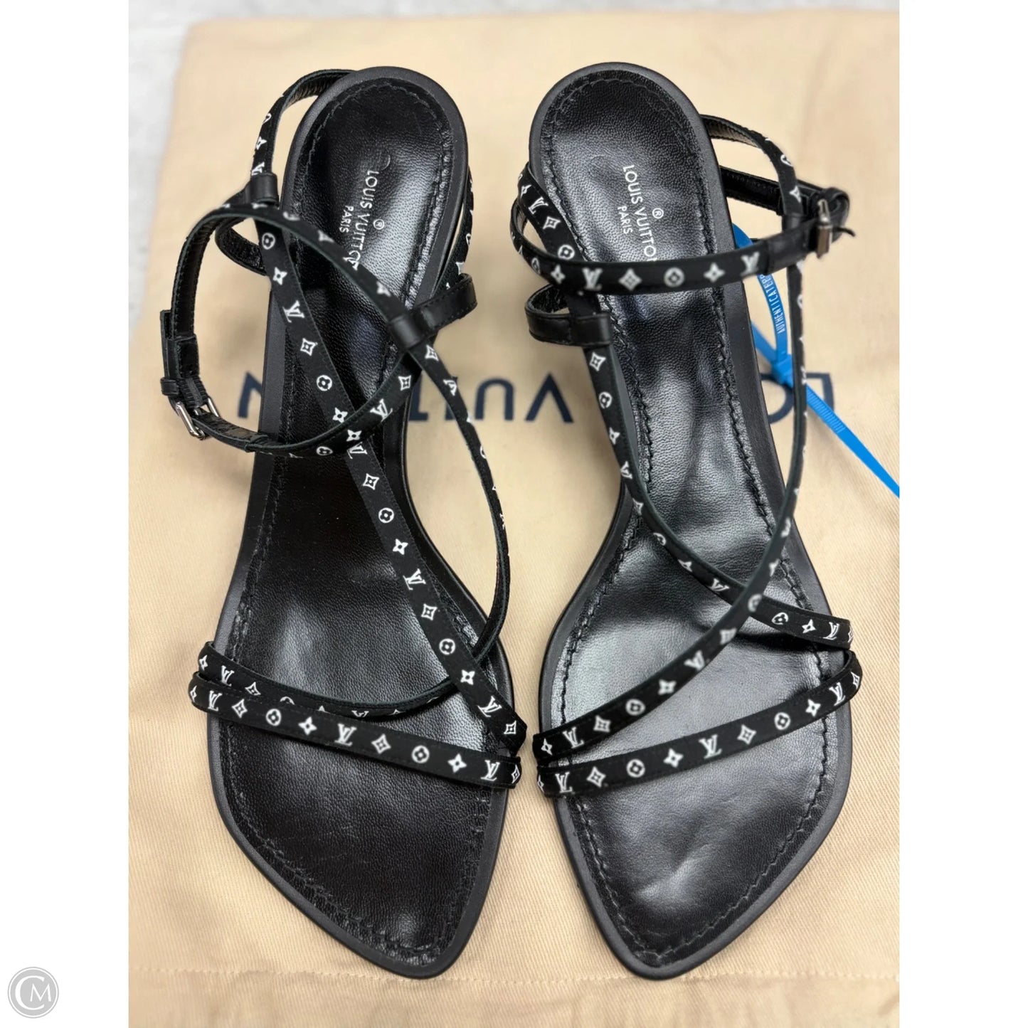 Sandals Luxury Designer By Louis Vuitton In Black, Size: 9