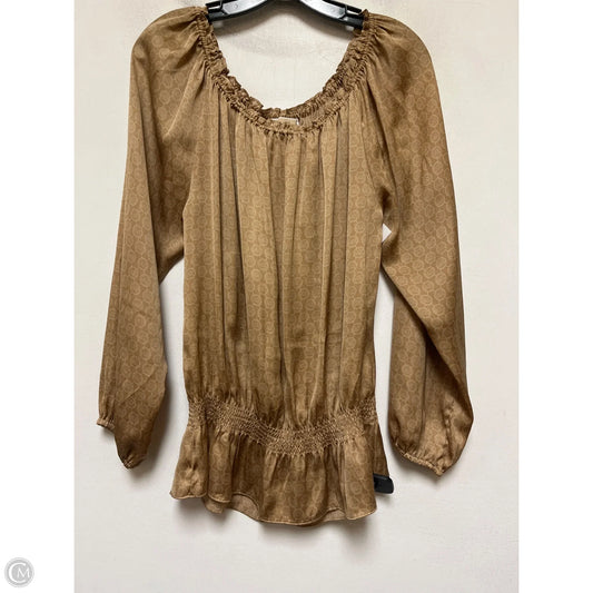 Top Long Sleeve By Michael By Michael Kors In Gold, Size: M