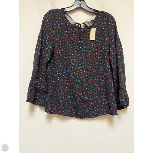 Top Long Sleeve By Loft In Black & Red, Size: Sp