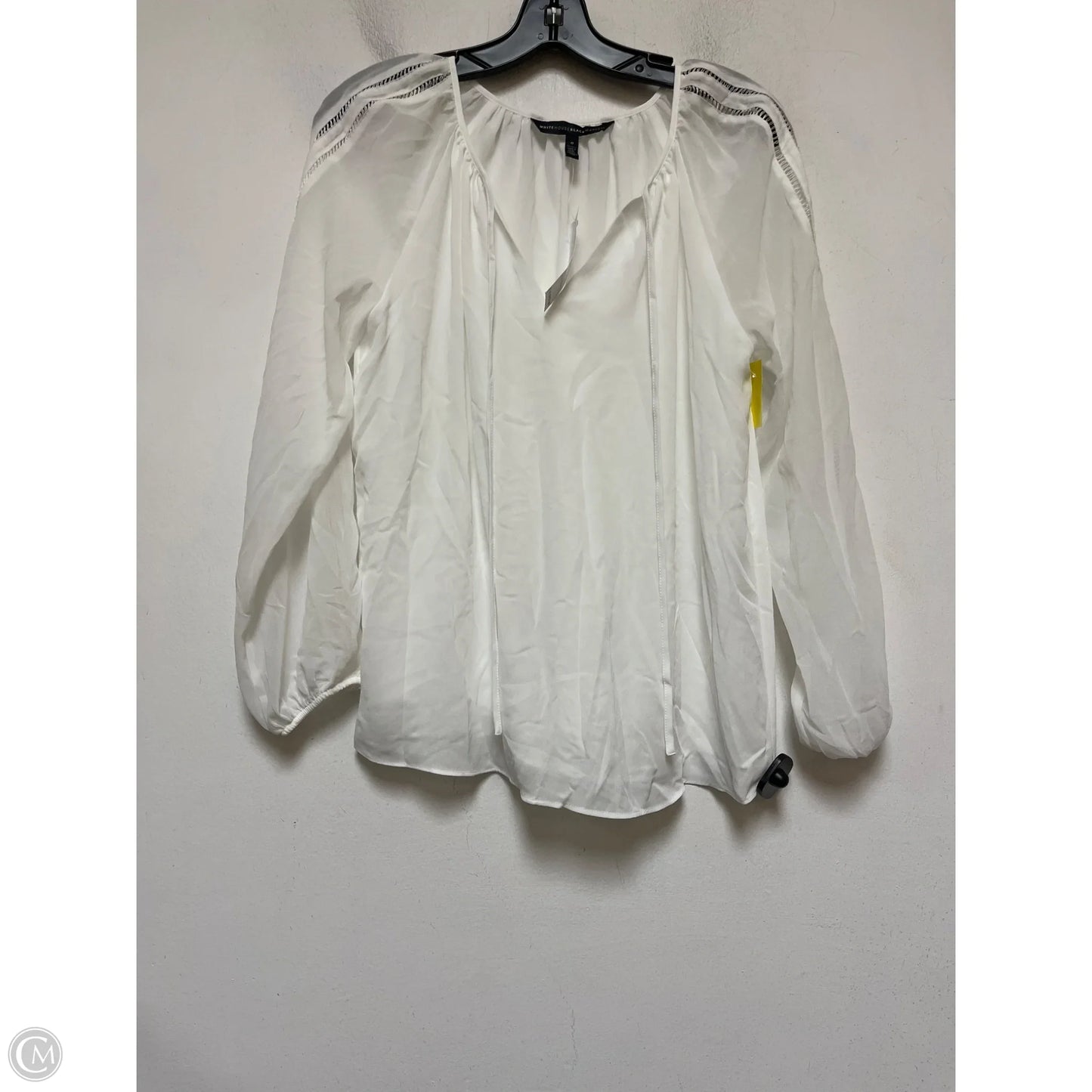 Top Long Sleeve By White House Black Market In White, Size: Xs