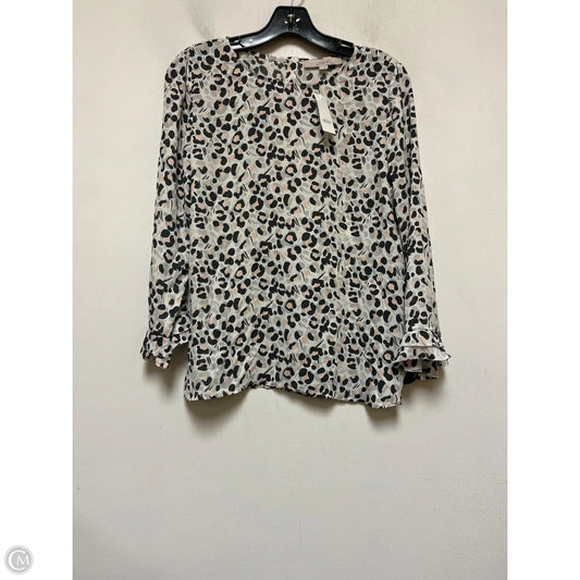 Top Long Sleeve By Loft In Animal Print, Size: Xs