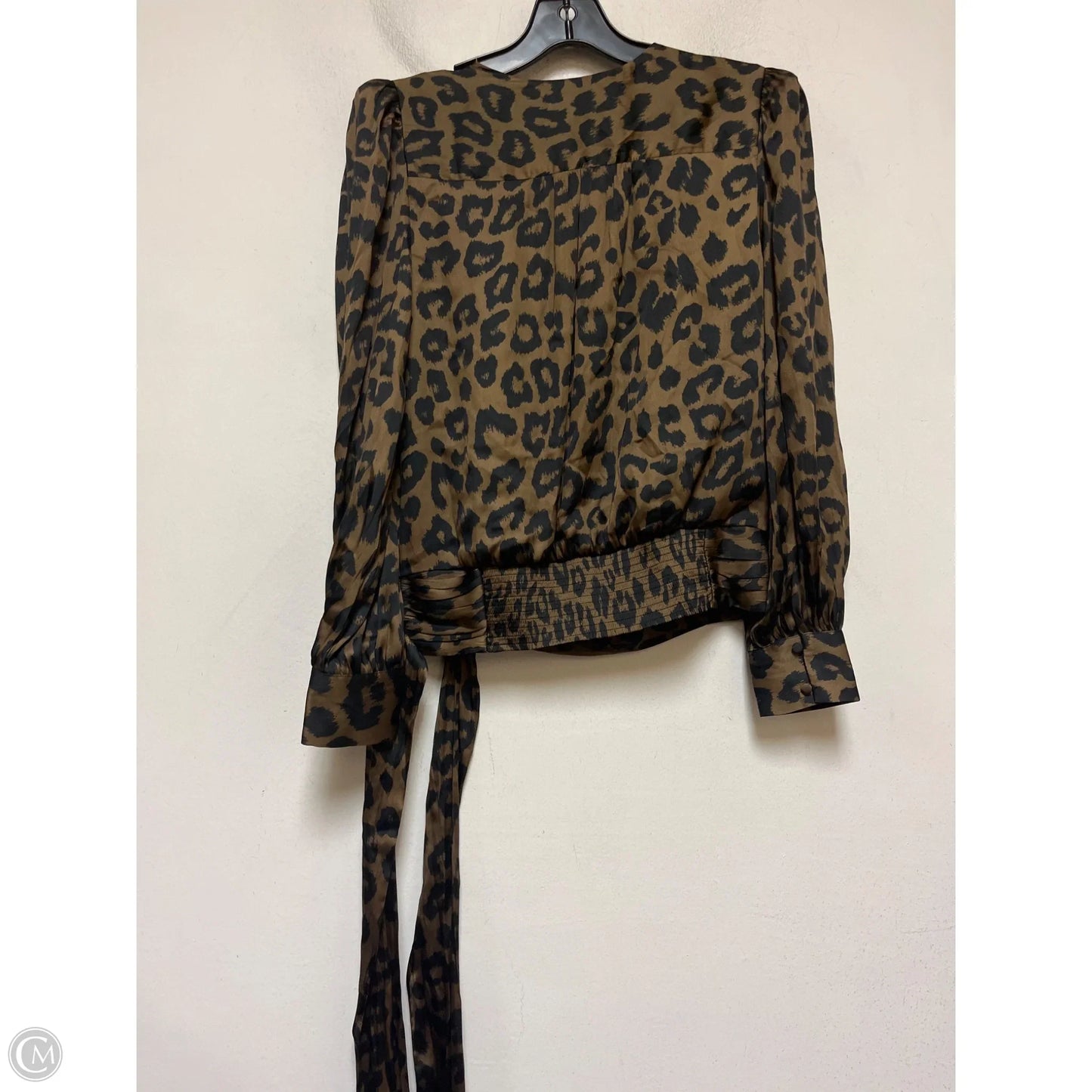 Top Long Sleeve By Banana Republic In Animal Print, Size: Xxs