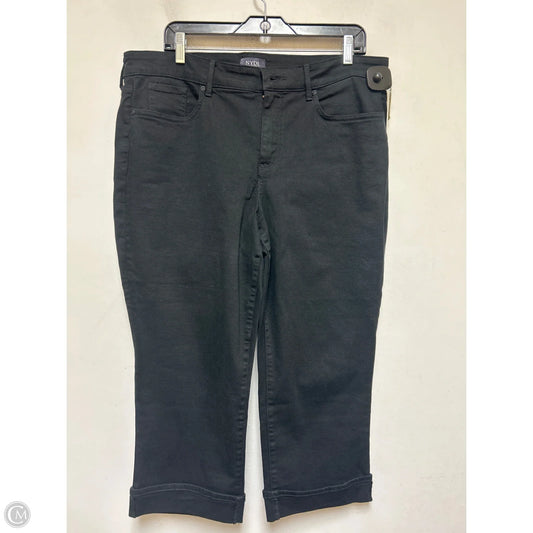Jeans Cropped By Not Your Daughters Jeans In Black Denim, Size: 14