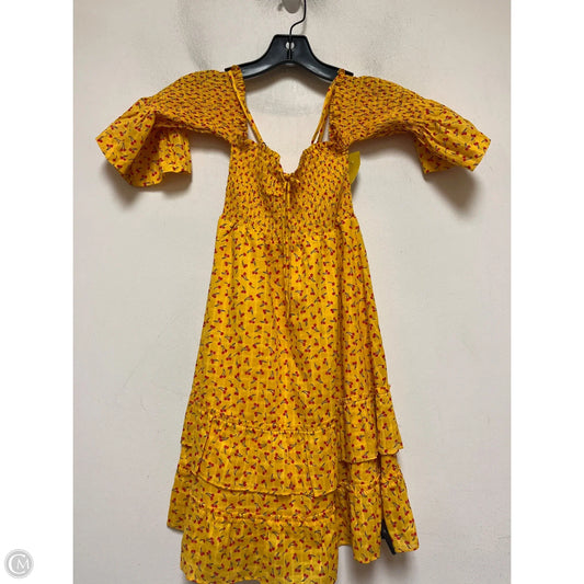 Dress Casual Short By Betsey Johnson In Red & Yellow, Size: Xs