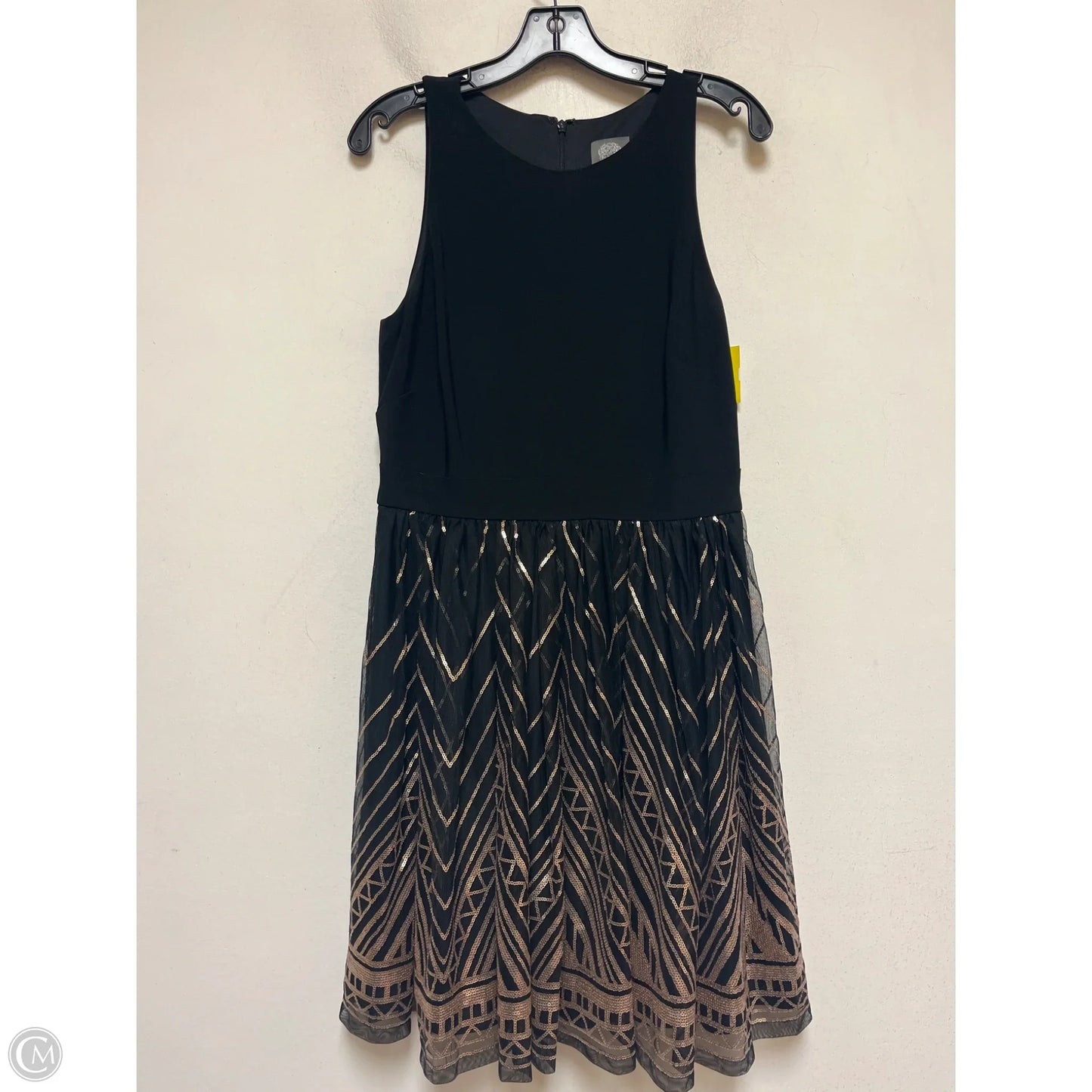 Dress Casual Short By Vince Camuto In Black & Brown, Size: M