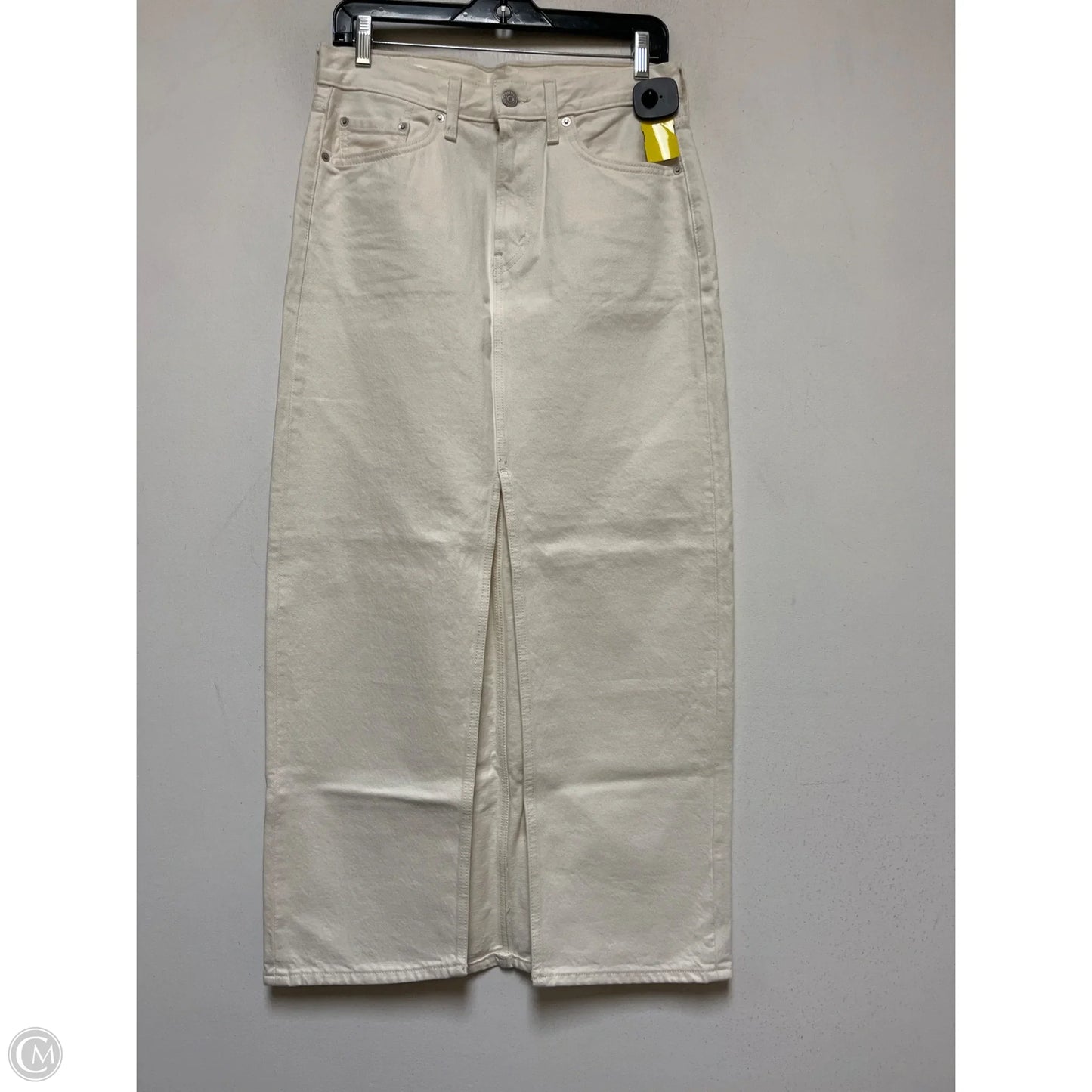 Skirt Maxi By Levis In Cream Denim, Size: 4