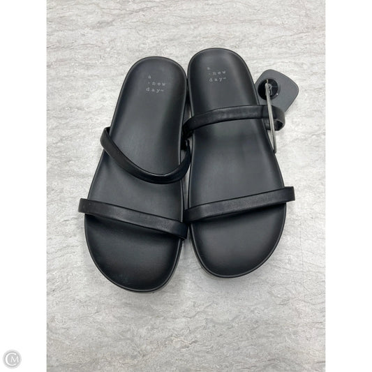 Sandals Flats By A New Day In Black, Size: 7.5