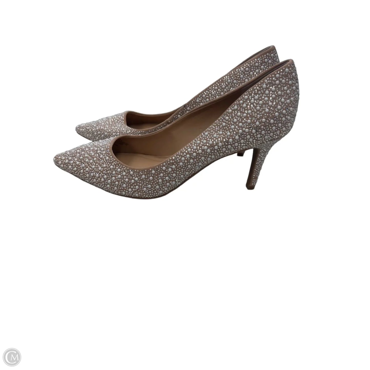 Sandals Heels Stiletto By International Concepts In Cream, Size: 12