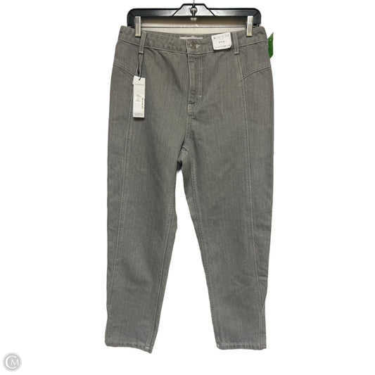 Jeans Straight By Top Shop In Grey, Size: 12