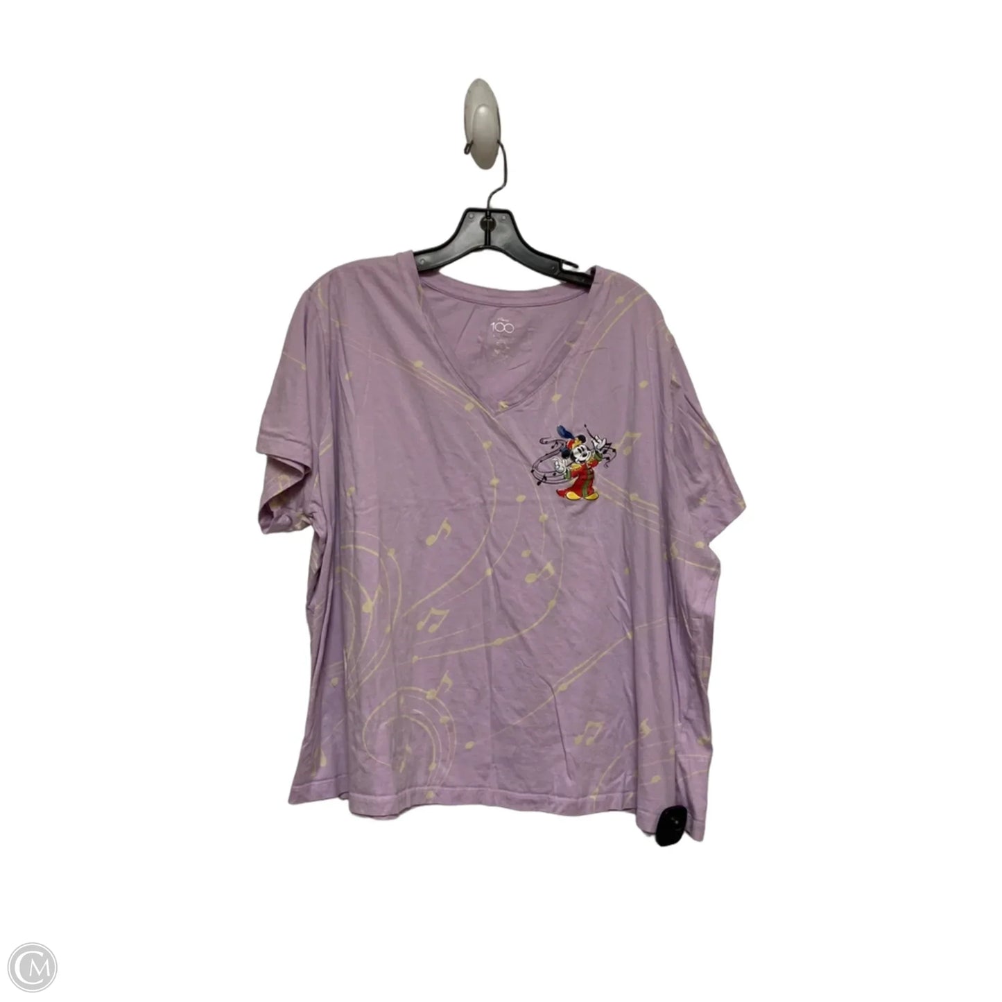 Top Short Sleeve Basic By Disney In Purple, Size: 2x