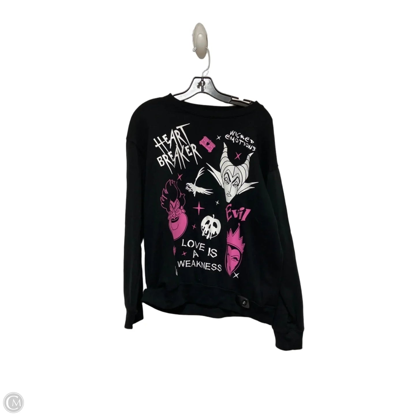 Sweatshirt Crewneck By Disney In Black, Size: L