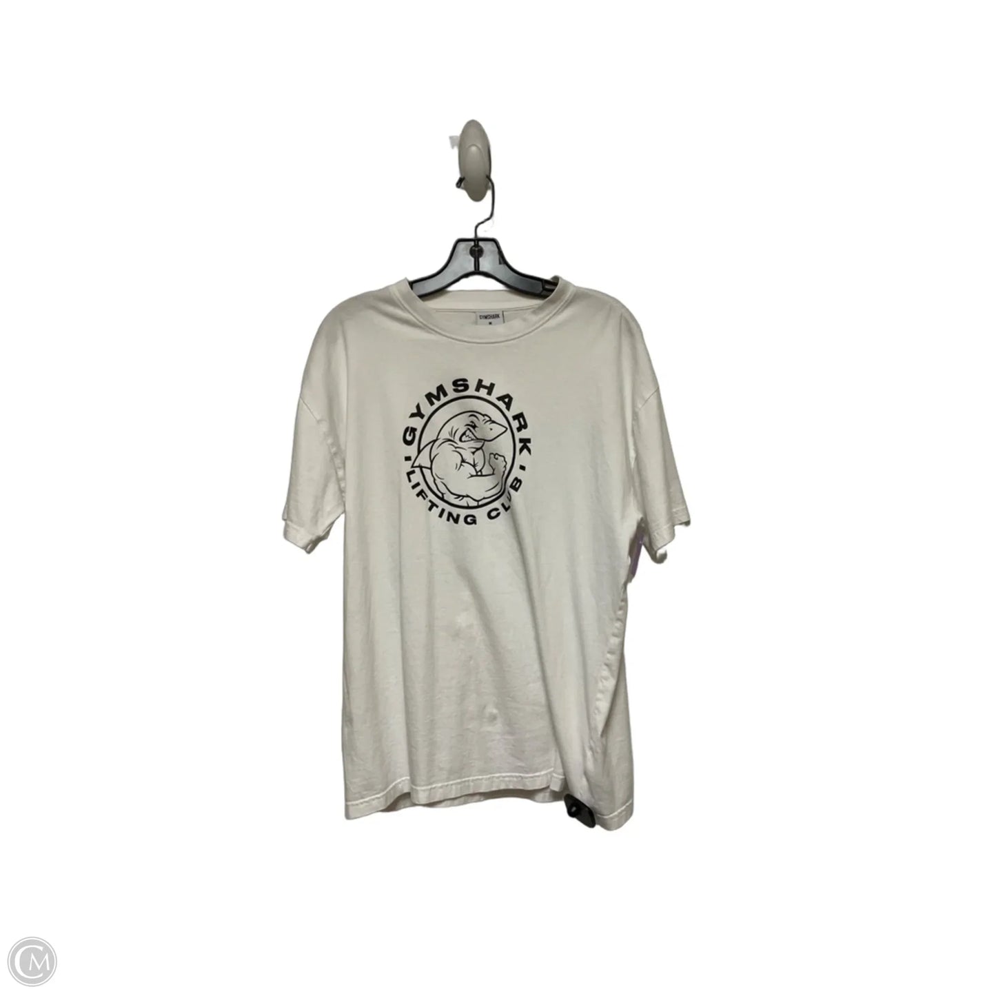 Athletic Top Short Sleeve By Gym Shark In White, Size: M
