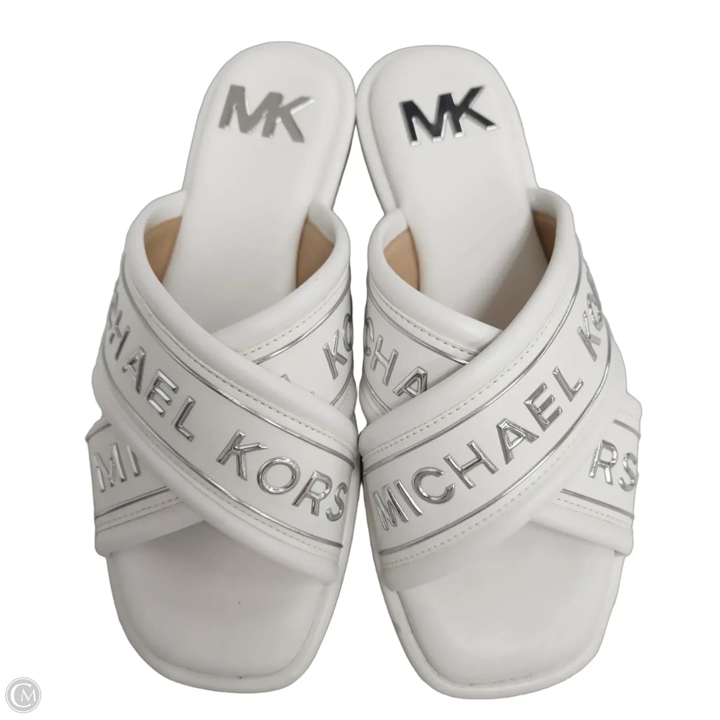 Sandals Designer By Michael Kors In White, Size: 9