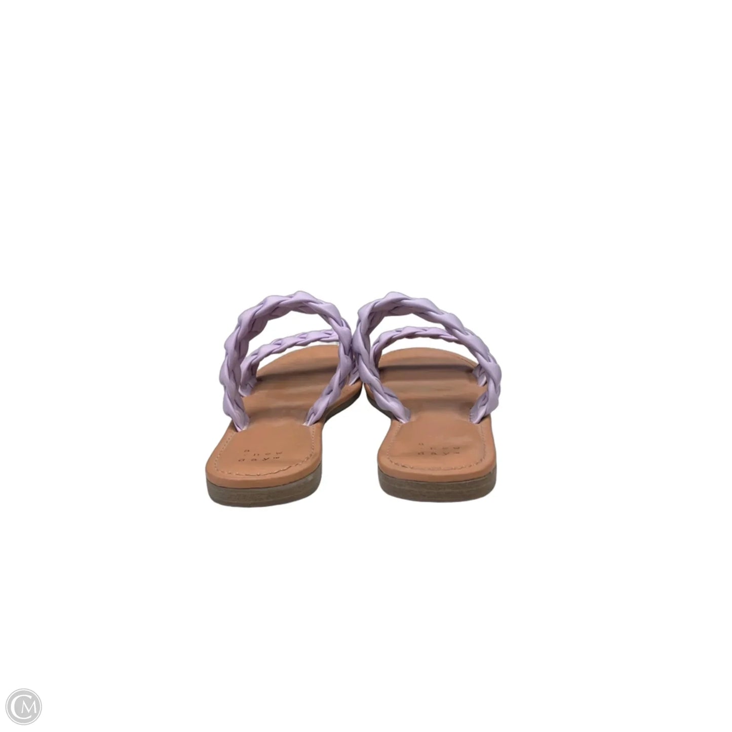 Sandals Flats By A New Day In Purple & Tan, Size: 7