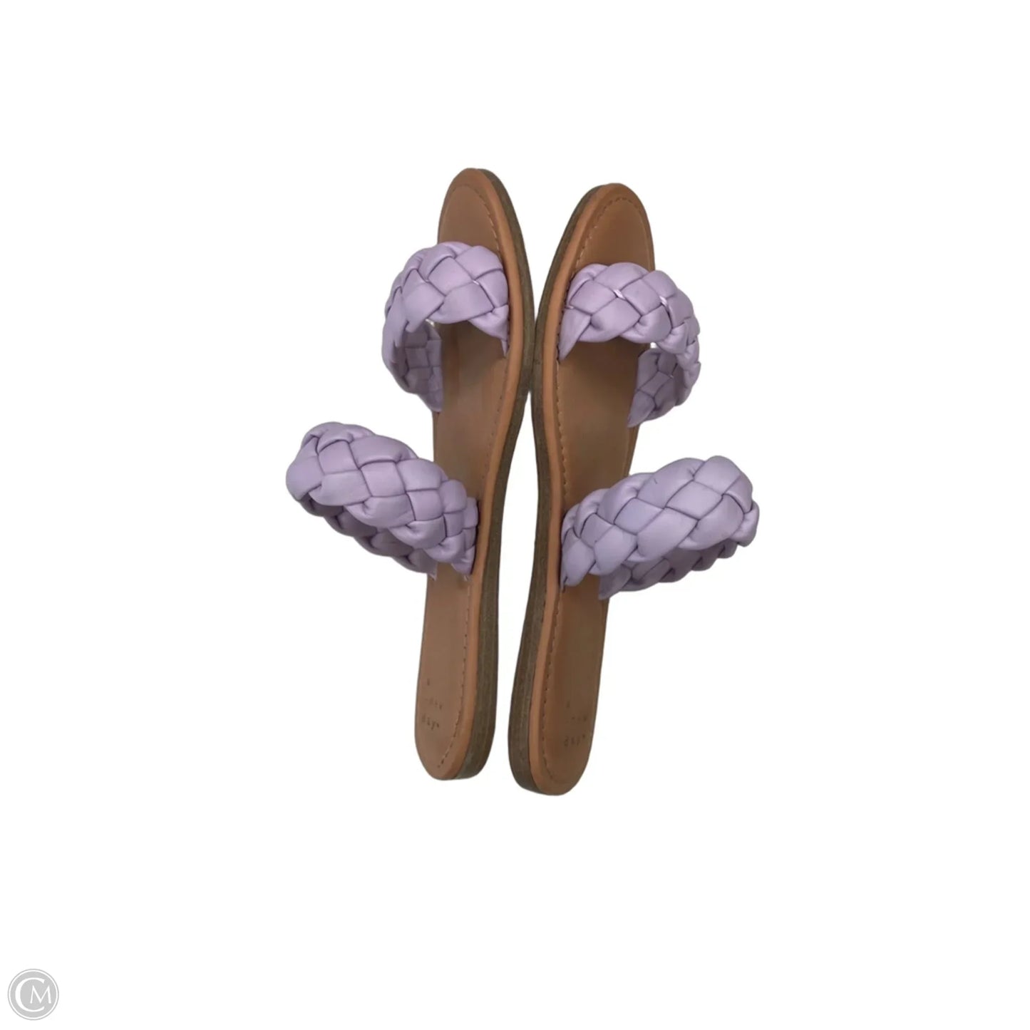 Sandals Flats By A New Day In Purple & Tan, Size: 7