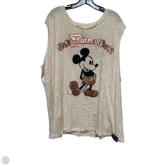 Top Sleeveless By Disney Store In Orange, Size: 3x