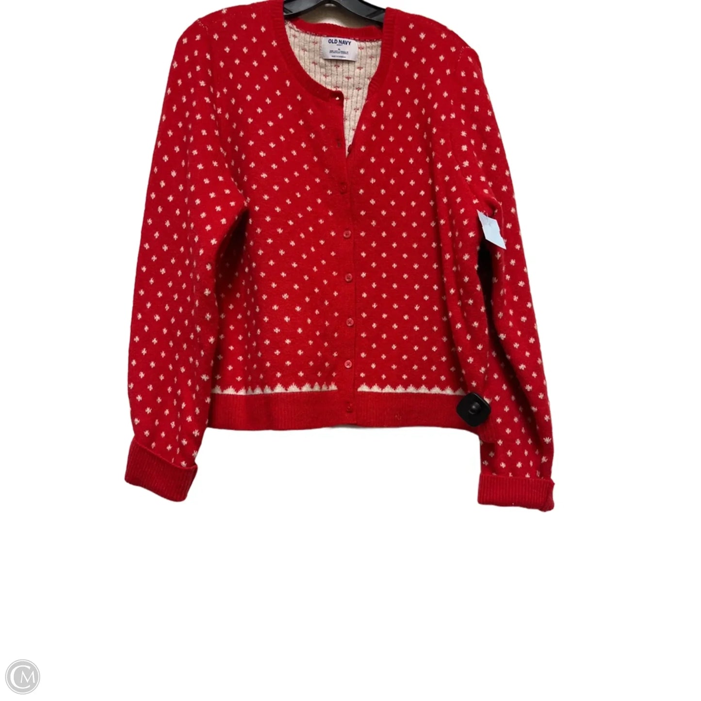 Cardigan By Old Navy In Red & White, Size: Xl