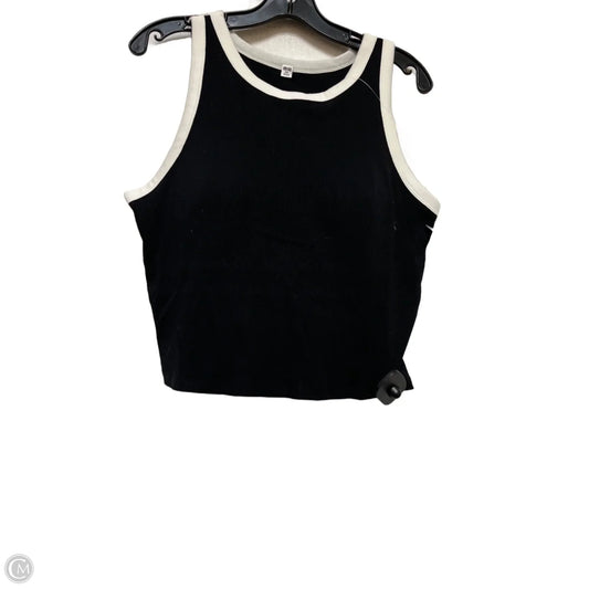 Top Sleeveless Basic By Uniqlo In Black & White, Size: Xxl