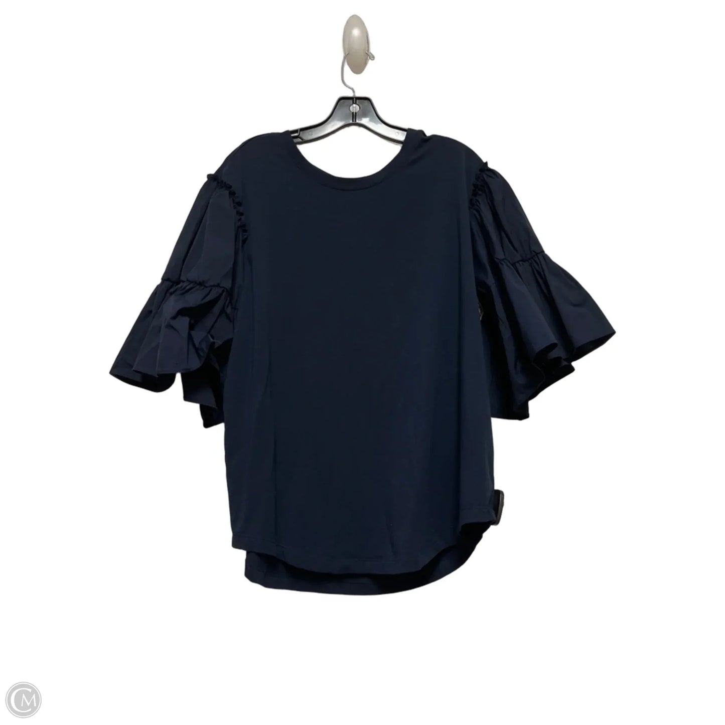 Top Short Sleeve By Chicos In Navy, Size: L