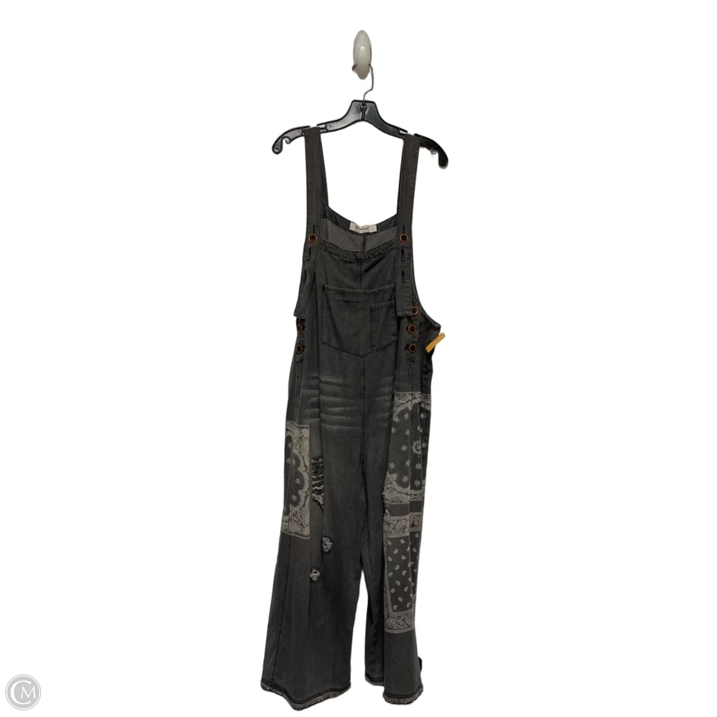 Overalls By Three Bird Nest In Black Denim, Size: L