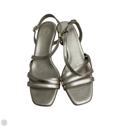 Sandals Heels Kitten By Naturalizer In Gold, Size: 8.5