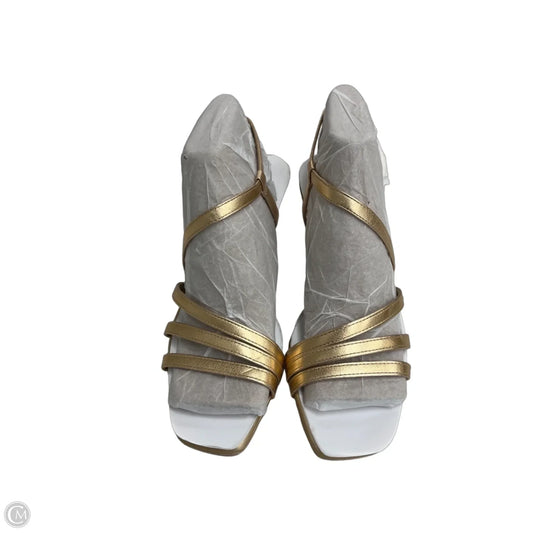 Sandals Heels Kitten By Naturalizer In Gold, Size: 8.5