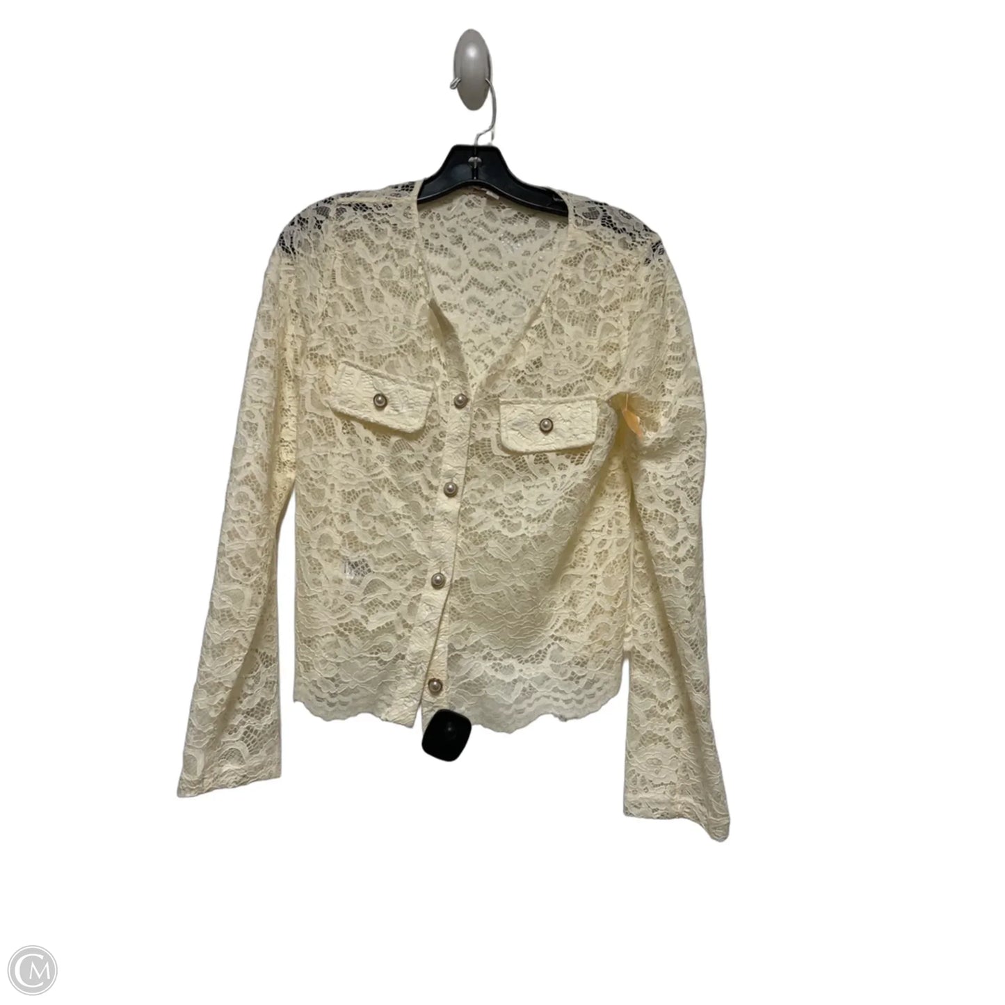 Cardigan By Loft In Cream, Size: M